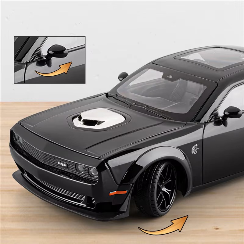 Металлическая машинка Dodge Challenger SRT 1:18 Black