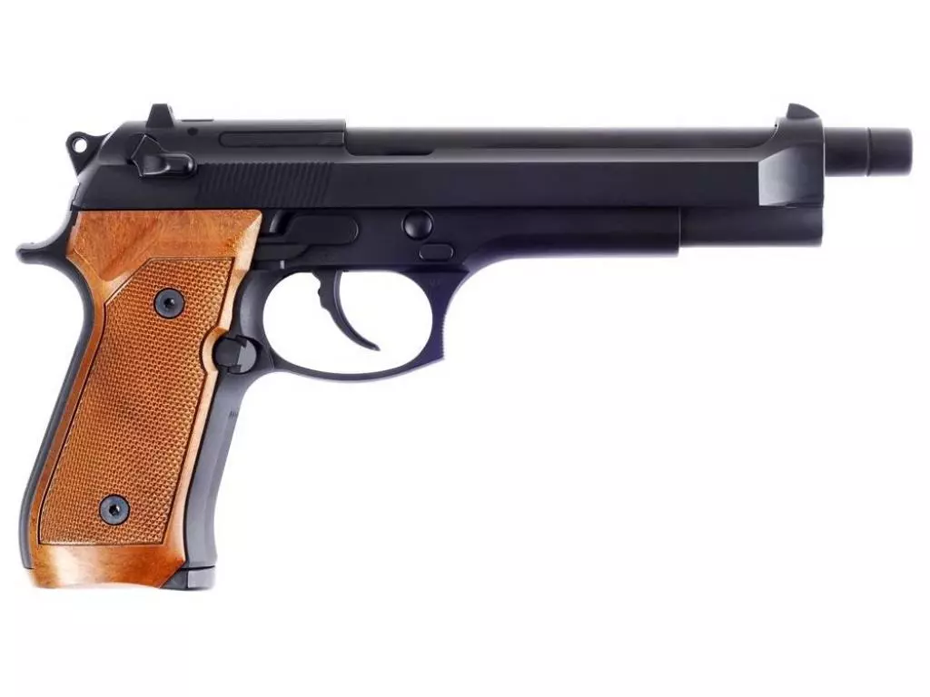 Страйкбольный пистолет WE-M005 Beretta M92F (металл, удлиненный, Black)