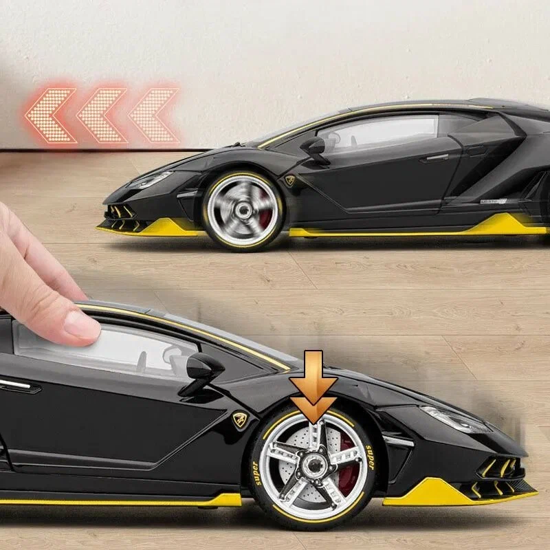 Машинка металлическая Lamborghini Centenario 1:18 черная