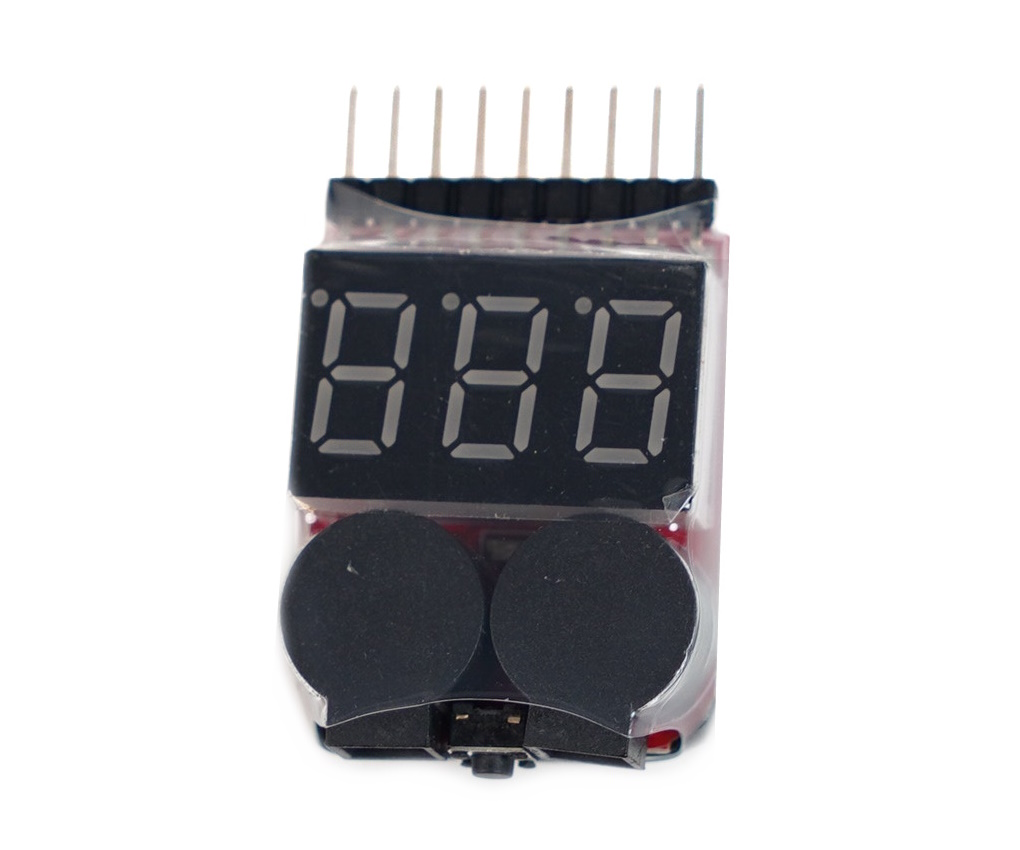 Тестер-индикатор низкого заряда Li-Po Low Voltage Alarm Buzzer / Indicator (1-8S)