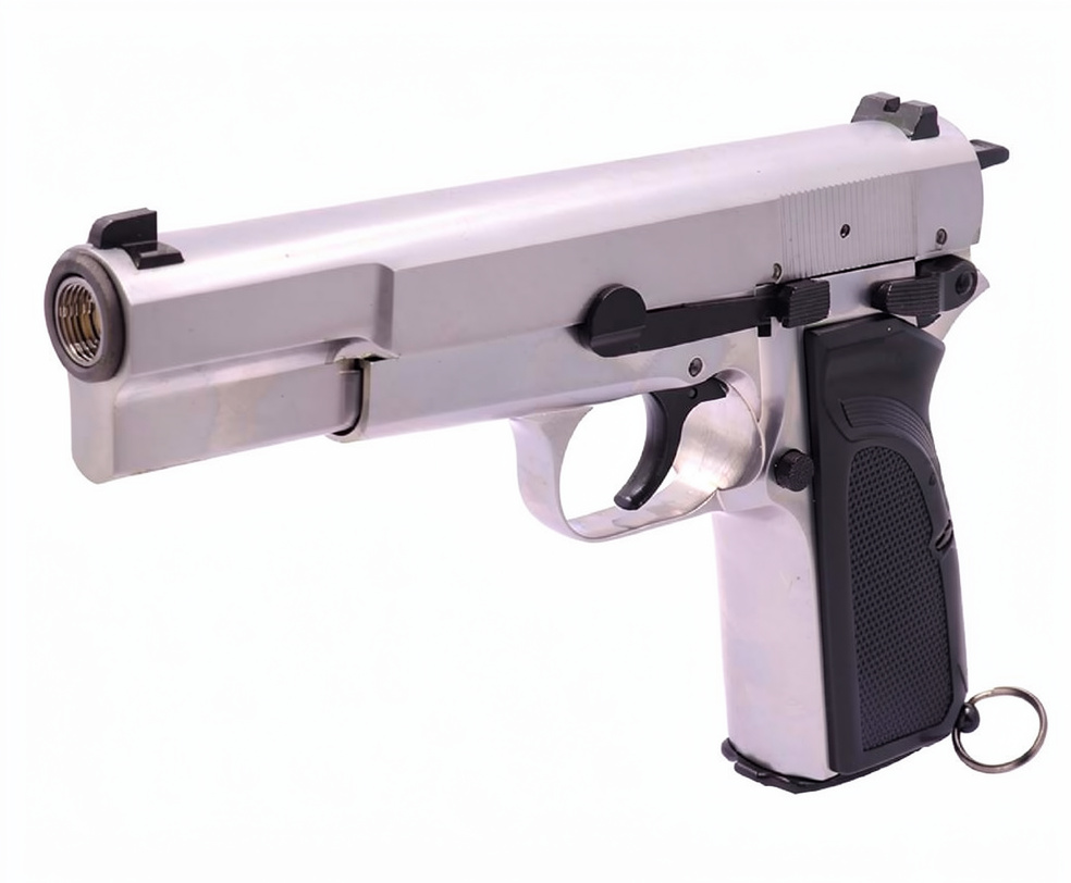 Страйкбольный пистолет WE Browning Hi-Power MK3 Silver (WE-B004)