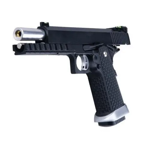 Страйкбольный пистолет KJW Colt M1911 Hi-Capa 6 (KP-06) — CO₂, GBB, чёрный, 6 мм