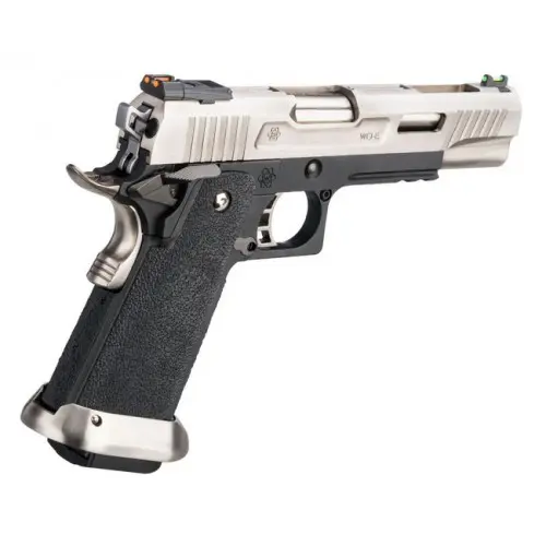 Страйкбольный пистолет WE Hi-Capa 5.1 WET REX Long — Black/Silver, GBB, 6 мм