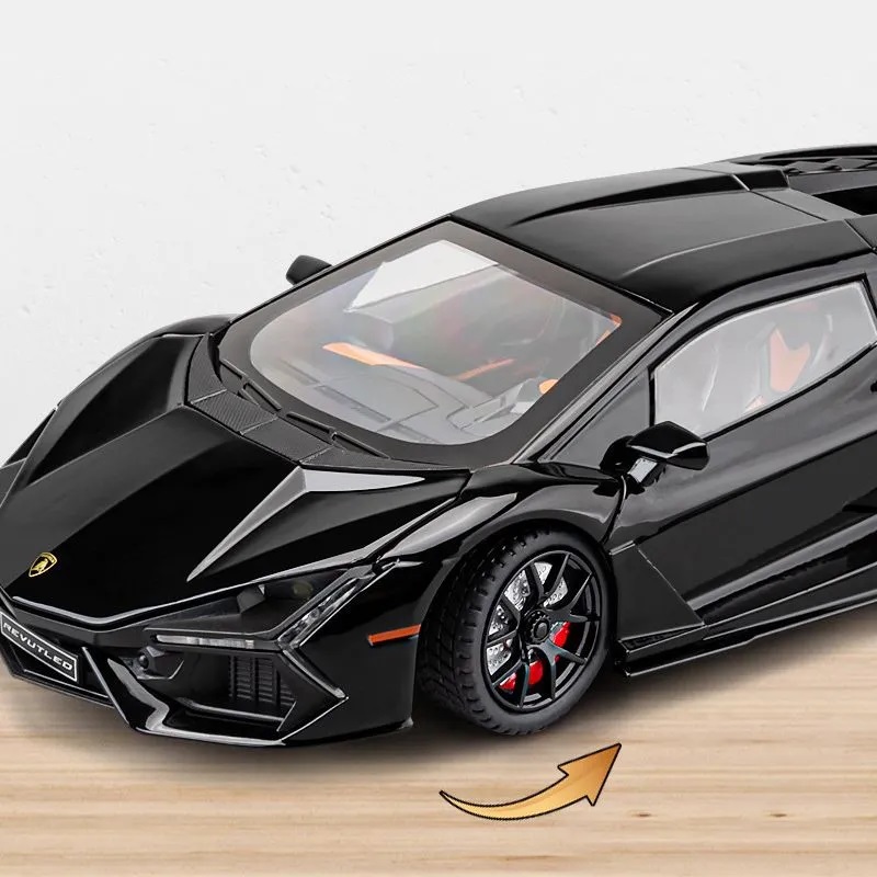 Металлическая машинка Lamborghini Revuelto Чёрная 1:24