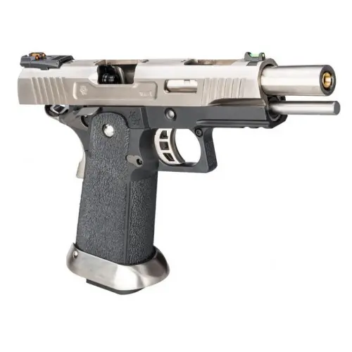 Страйкбольный пистолет WE Hi-Capa 5.1 WET REX Long — Black/Silver, GBB, 6 мм
