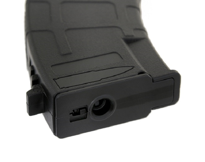 Магазин механический CYMA C190A-BK для АК-серии (Magpul / PMAG стиль), Mid‑Cap, нейлон, 200 шаров, чёрный