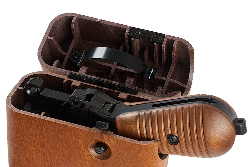 Страйкбольный пистолет WE Mauser 712, кобура-приклад (WE-712-BK)