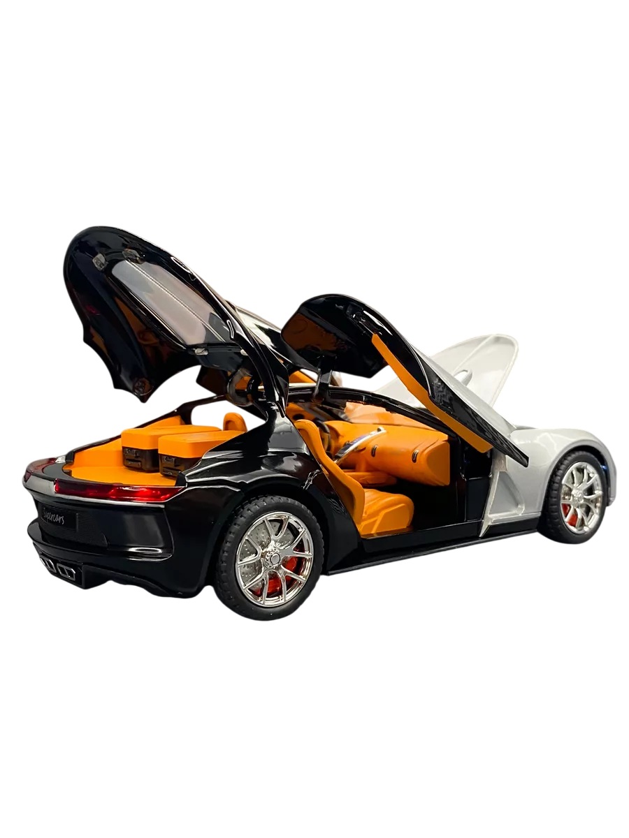 Машинка металлическая Bugatti Atlantic 1:24 Black-Silver