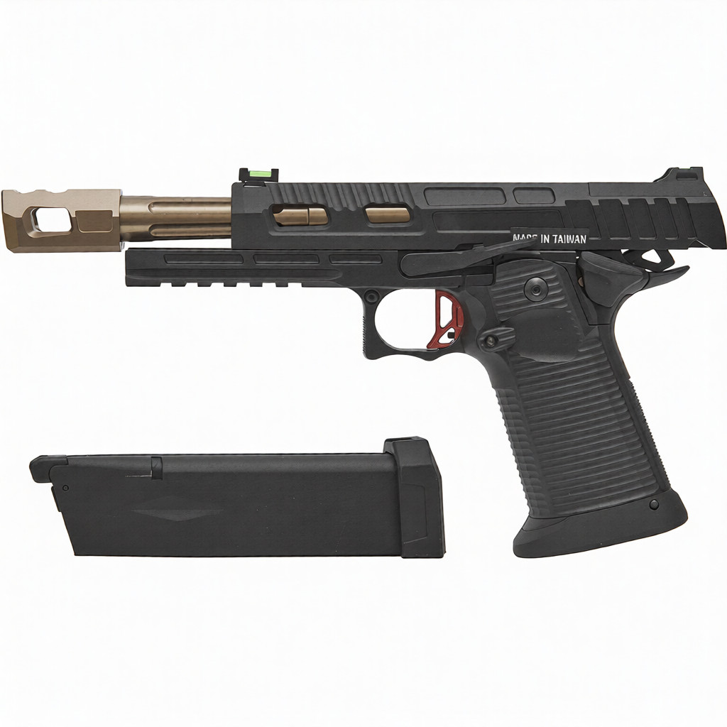 Страйкбольный пистолет GBB KJW M1911 COLT Hi-Capa KP-19.GAS (KP-19.GAS), чёрный
