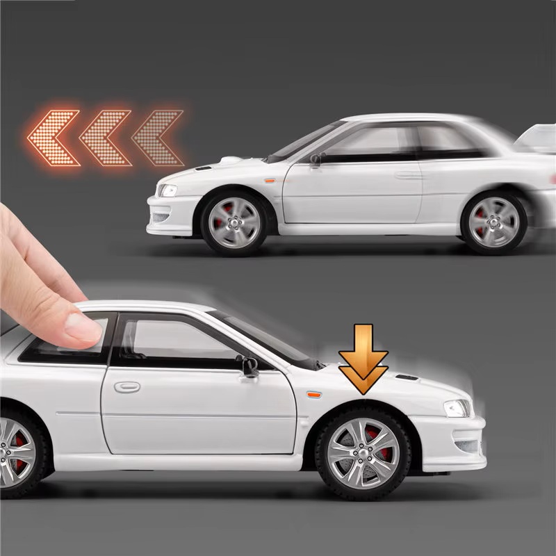 Машинка металлическая Subaru Impreza WRX STI 1:24 White
