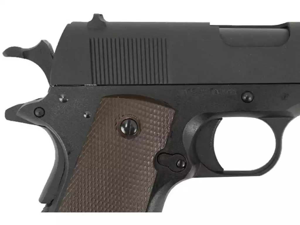 Страйкбольный пистолет KJW 1911.CO2 II Colt 1911 CO2 GBB Black (металл, магазин от KJW KP-07)
