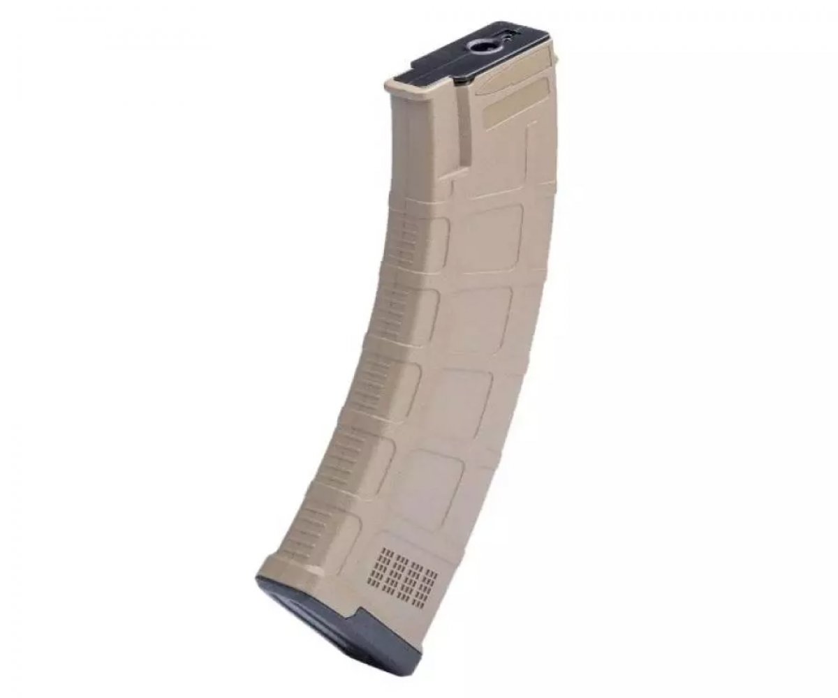 Магазин механический CYMA C190A-TN для АК-серии (Magpul / PMAG стиль), Mid‑Cap, усиленный нейлоном, 200 шаров, Tan