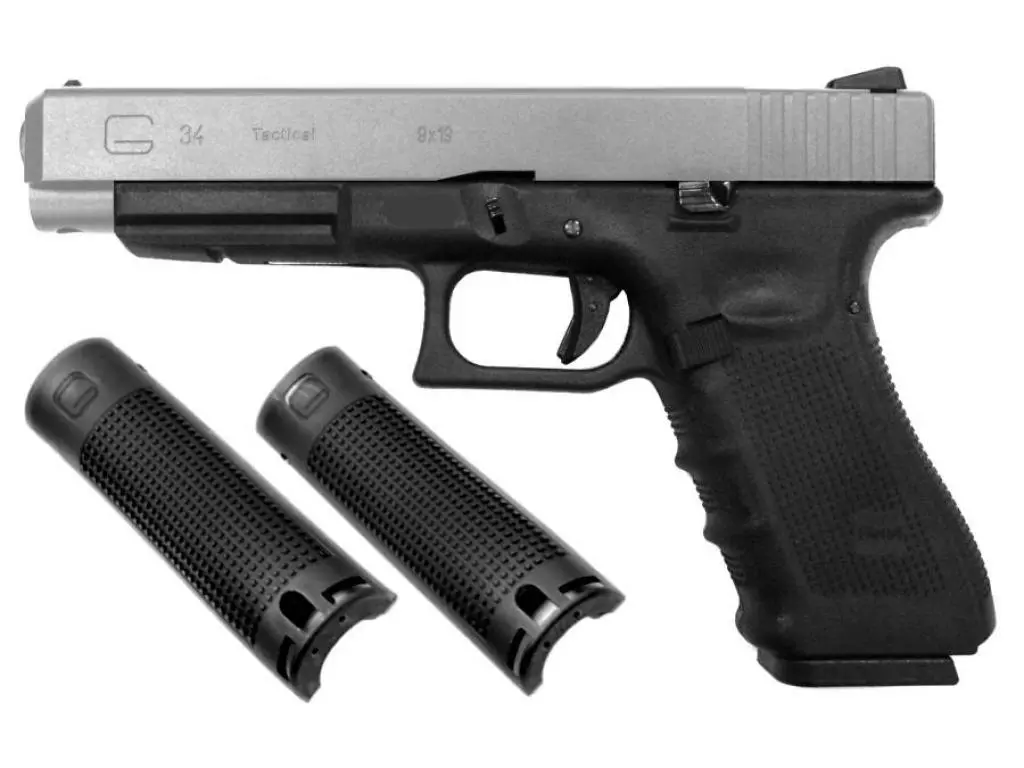 Страйкбольный пистолет WE Glock 34 Gen4 (Silver) — длинный ход и стабильность 6″