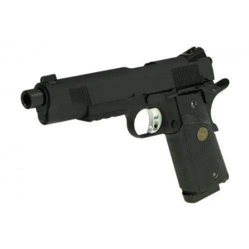 Страйкбольный пистолет KJW Colt M1911 M.E.U. (KP-07-TBC.GAS) — чёрный, GBB, 6 мм