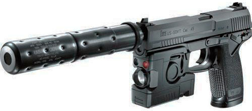 Страйкбольный пистолет Tokyo Marui SOCOM Mk.23 GNB (модератор, фонарь)