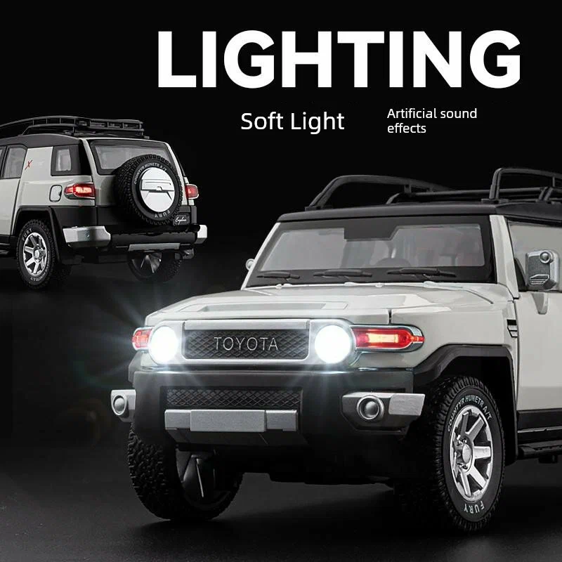 Машинка металлическая Toyota FJ Cruiser (Тойота ФиДжи Круизер) 1:24 Белая