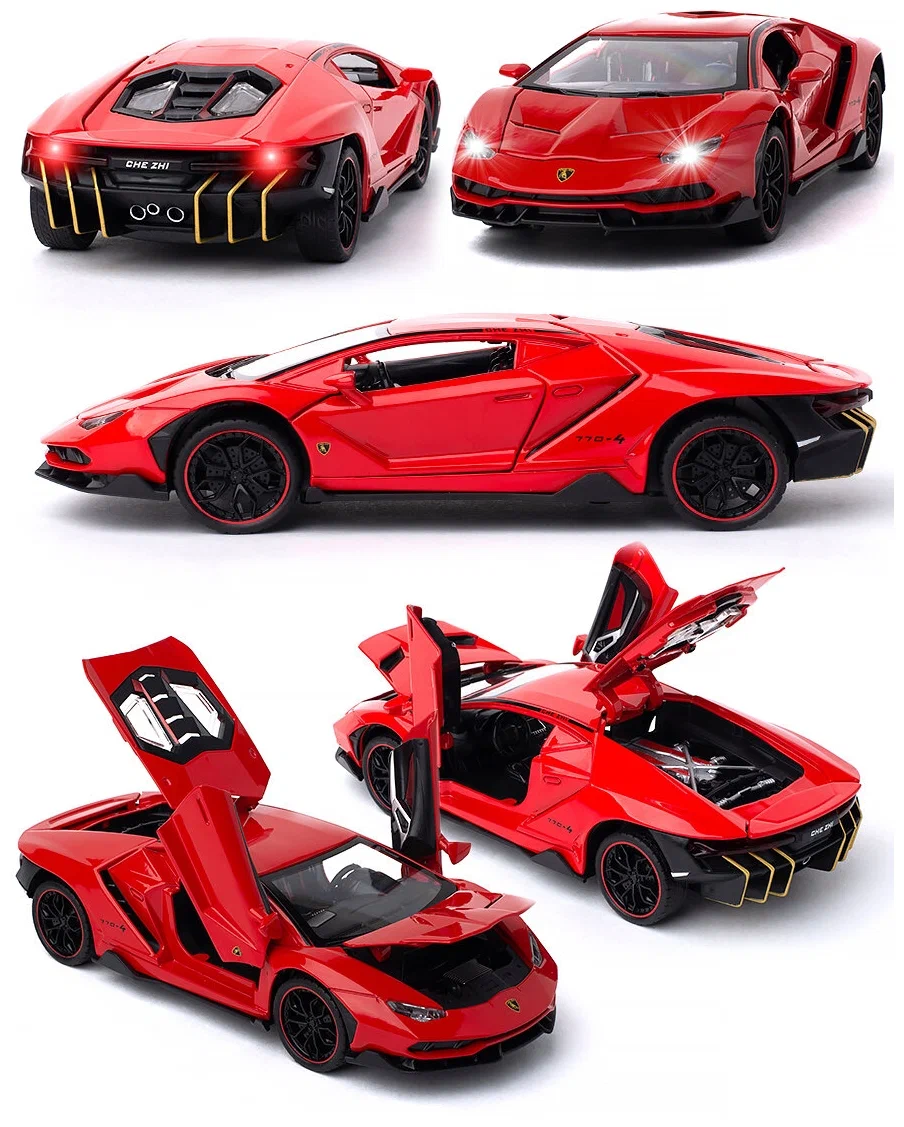 Металлическая машинка Lamborghini Centenario 1:24 Красная