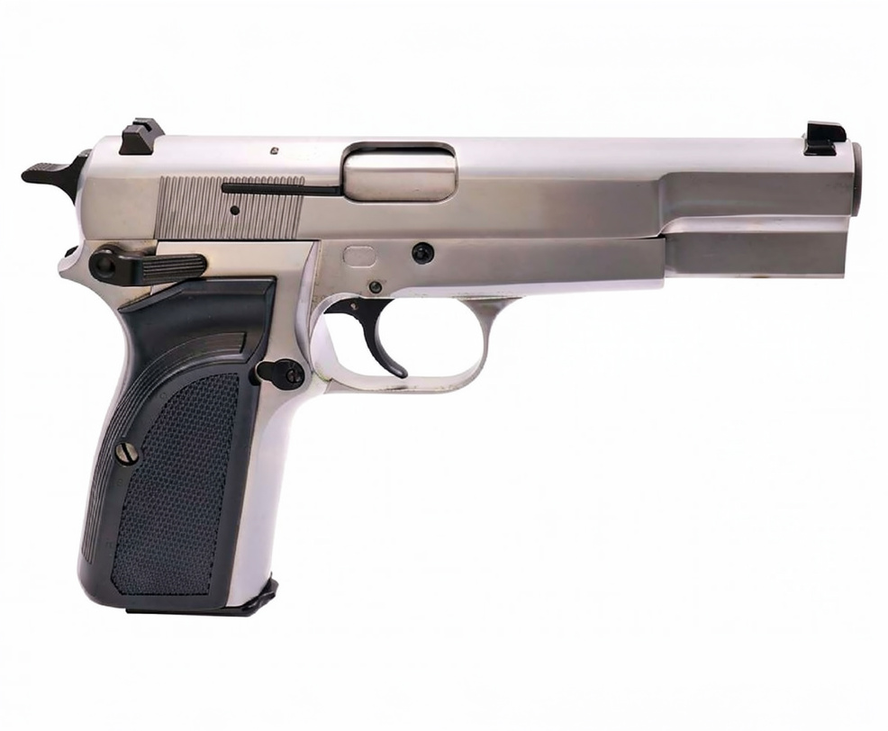 Страйкбольный пистолет WE Browning Hi-Power MK3 Silver (WE-B004)