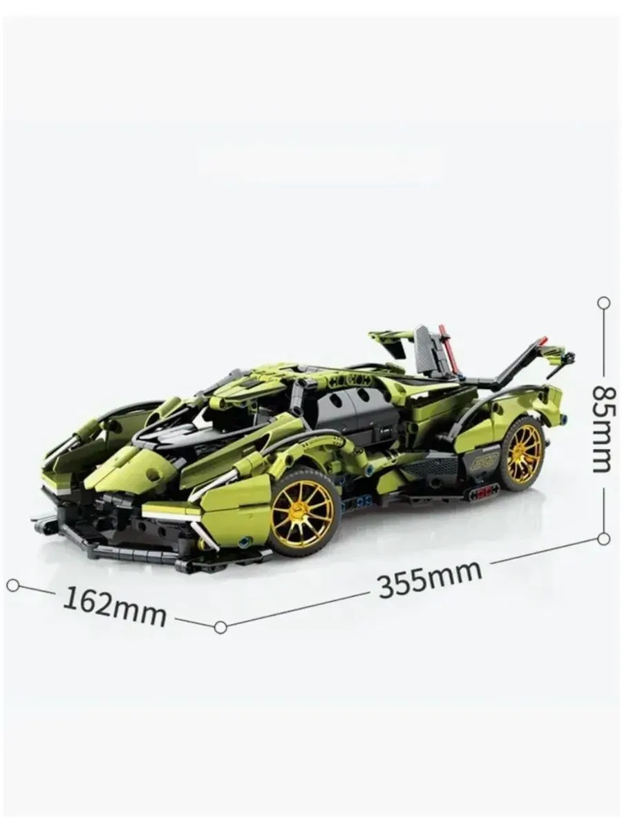 Конструктор Lamborghini V12 Vision GT, 1039 деталей, масштаб 1:14