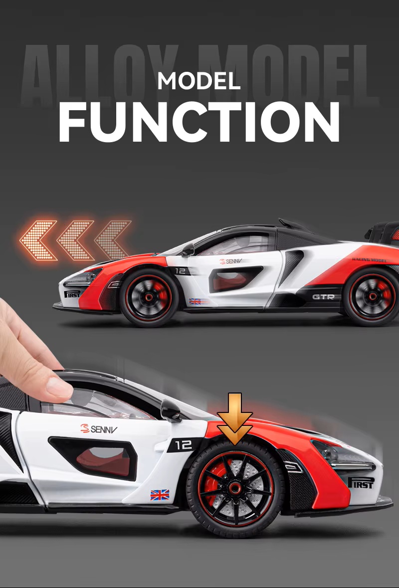 Машинка металлическая McLaren Senna GTR 1:24 Белая