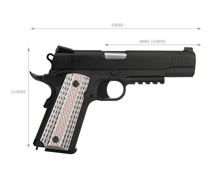 Страйкбольный пистолет WE Colt M45A1 Black (WE-E015-BK)