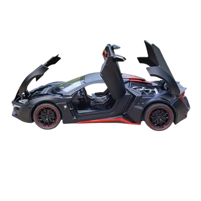Металлическая машинка Люкан Lykan Hypersport black 1:24