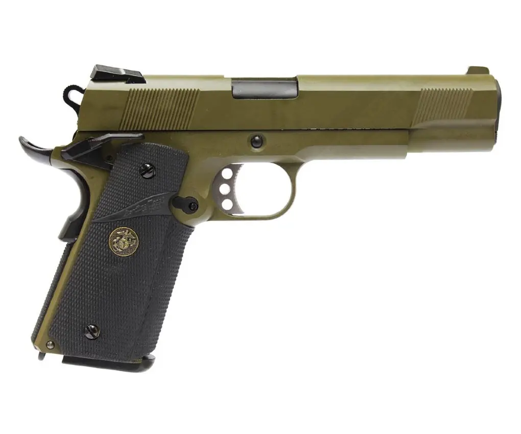 Страйкбольный пистолет WE Colt M1911A1 M.E.U. Olive (WE-E008A-OD)