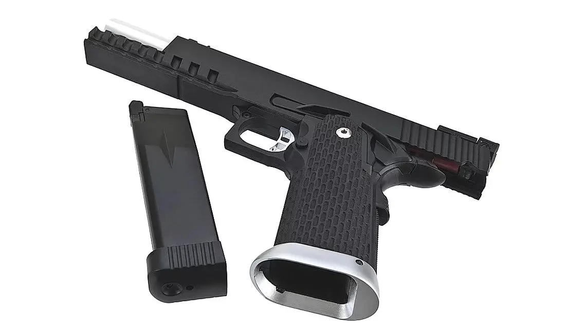 Страйкбольный пистолет KJW Colt M1911 Hi-Capa 6 KP-06 — GAS, GBB, чёрный, 6 мм