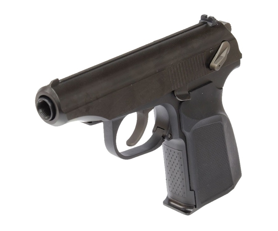 Страйкбольный пистолет WE Makarov 654K Black, с глушителем (WE-MA001-BK)