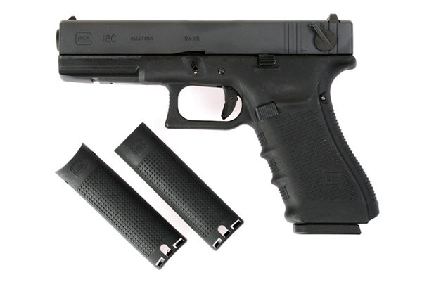 Страйкбольный пистолет WE Glock-18 Gen.4, сменные накладки (WE-G002B-BK)