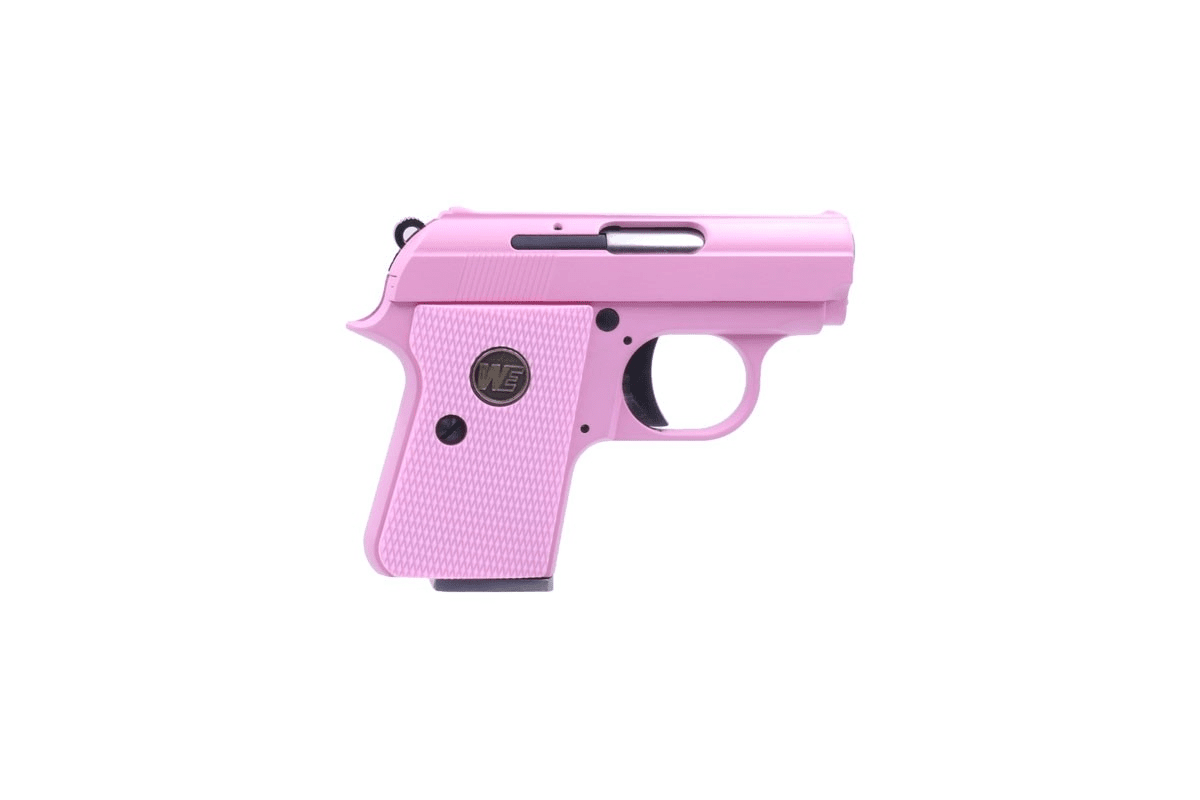 Страйкбольный пистолет WE Colt .25 GBB (WE-CT001-PK), розовый, 6 мм, Blowback