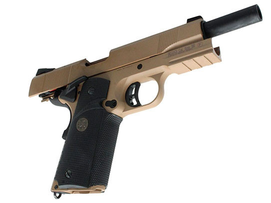 Страйкбольный пистолет KJW Colt M1911 M.E.U. Gas TAN (KP-07.GAS)