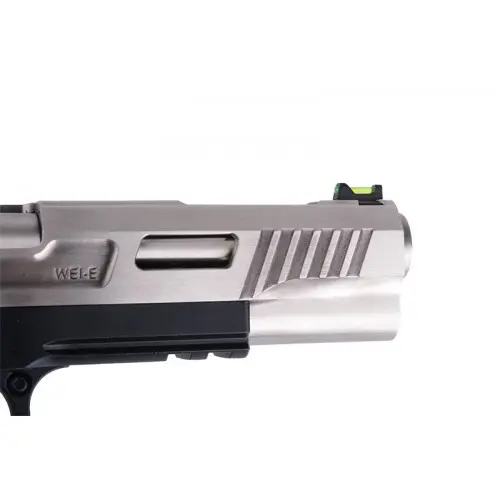 Страйкбольный пистолет WE Hi-Capa 5.1 WET REX Long — Black/Silver, GBB, 6 мм