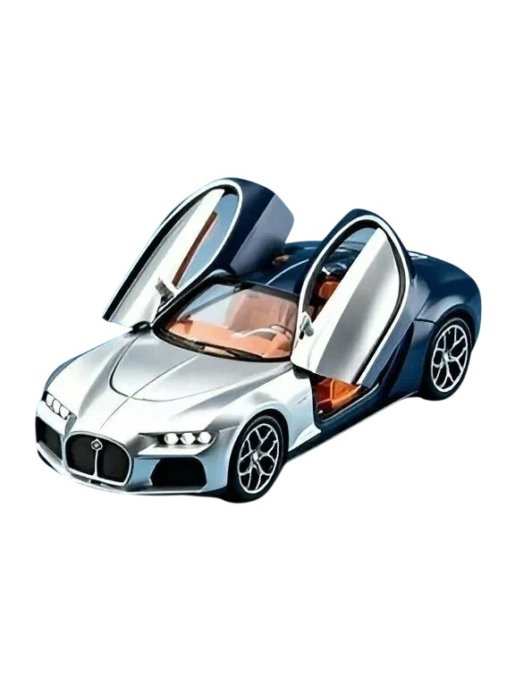 Машинка металлическая Bugatti Atlantic 1:32 серебристо-синий