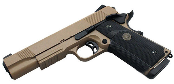 Страйкбольный пистолет KJW Colt M1911 M.E.U. Gas TAN (KP-07.GAS)