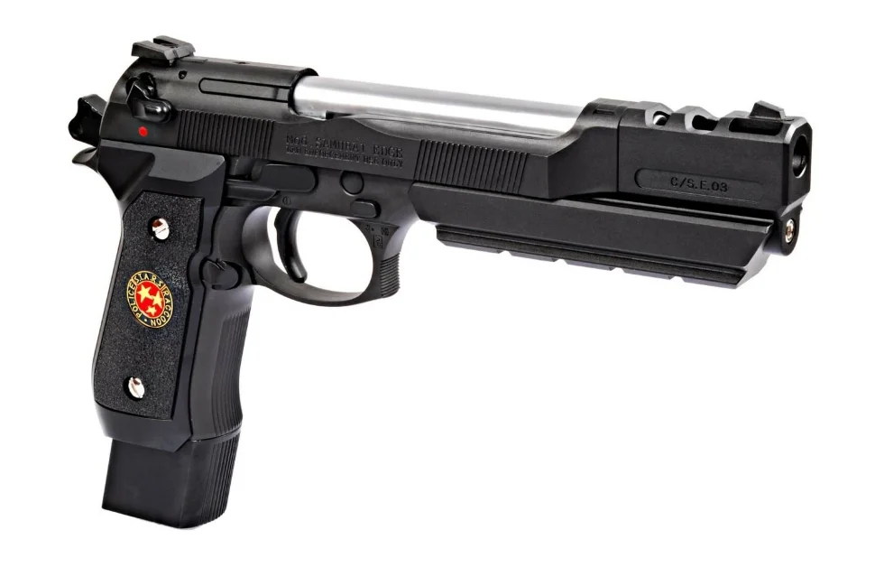 Пистолет WE M92SP-L1 Beretta M92F Samurai Edge Extended Black Grip S.T.A.R.S (металл)