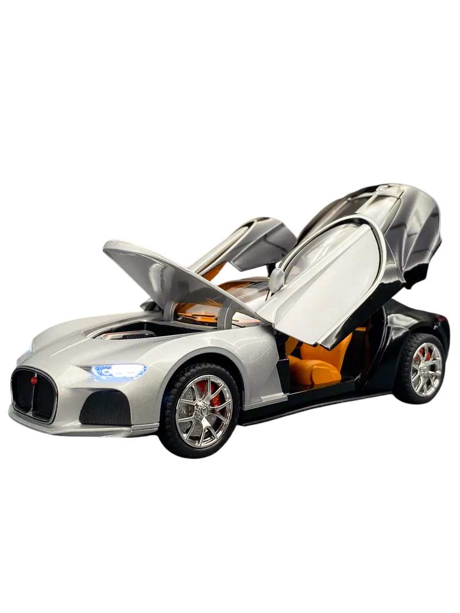 Машинка металлическая Bugatti Atlantic 1:24 Black-Silver