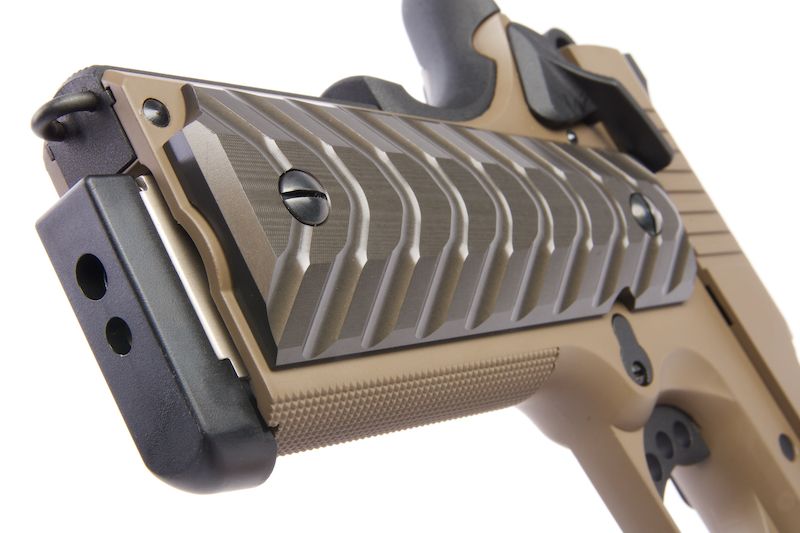 Страйкбольный пистолет KJW Colt 1911/M45A1 Gas FDE, удлин. ствол (KP-16.GAS)