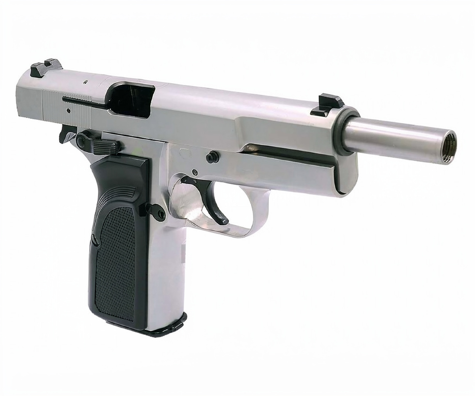 Страйкбольный пистолет WE Browning Hi-Power MK3 Silver (WE-B004)