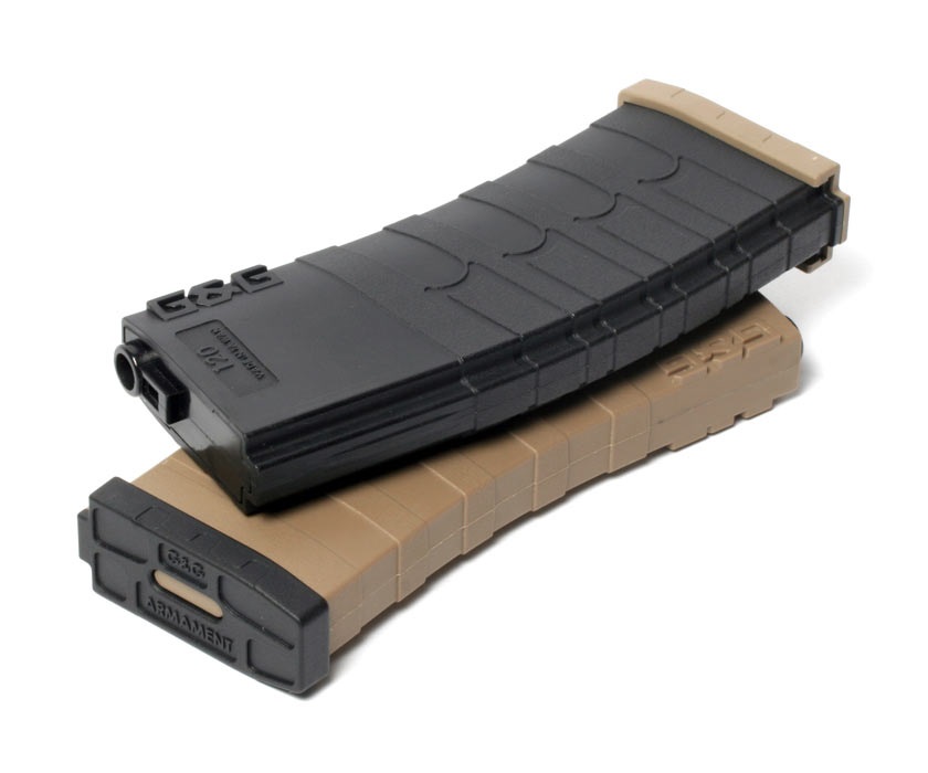 Магазин механический G&G G-08-101-2 (Magpul PMAG style) для M4/M16, Mid‑Cap на 120 шаров Black/Tan