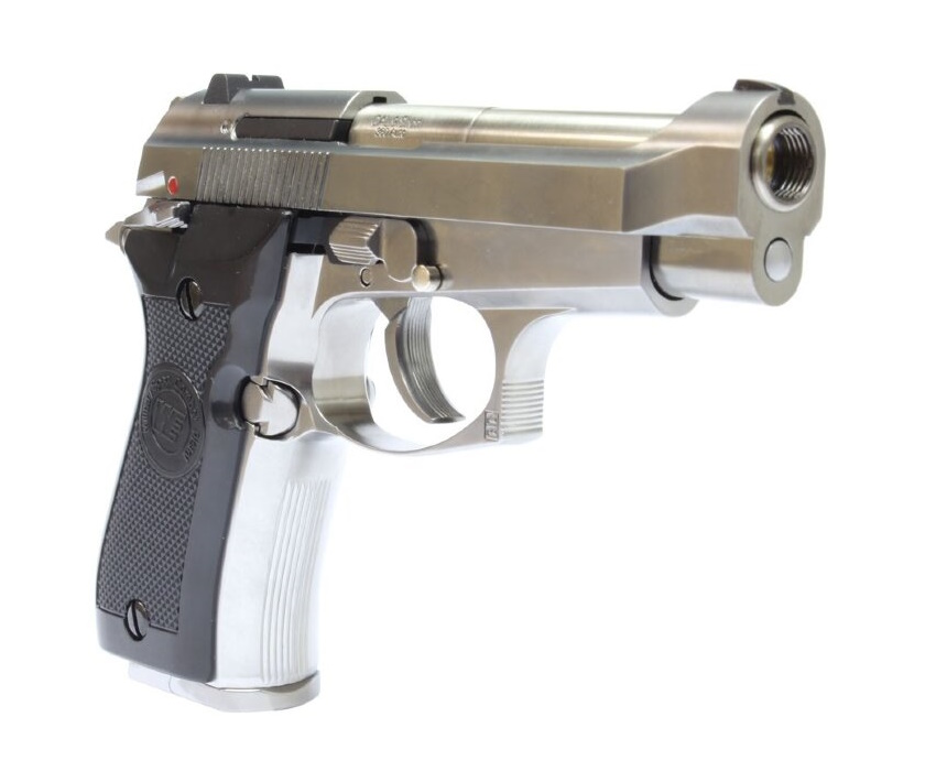 Страйкбольный пистолет WE Beretta M84 GBB Silver (WE-M013-SV)