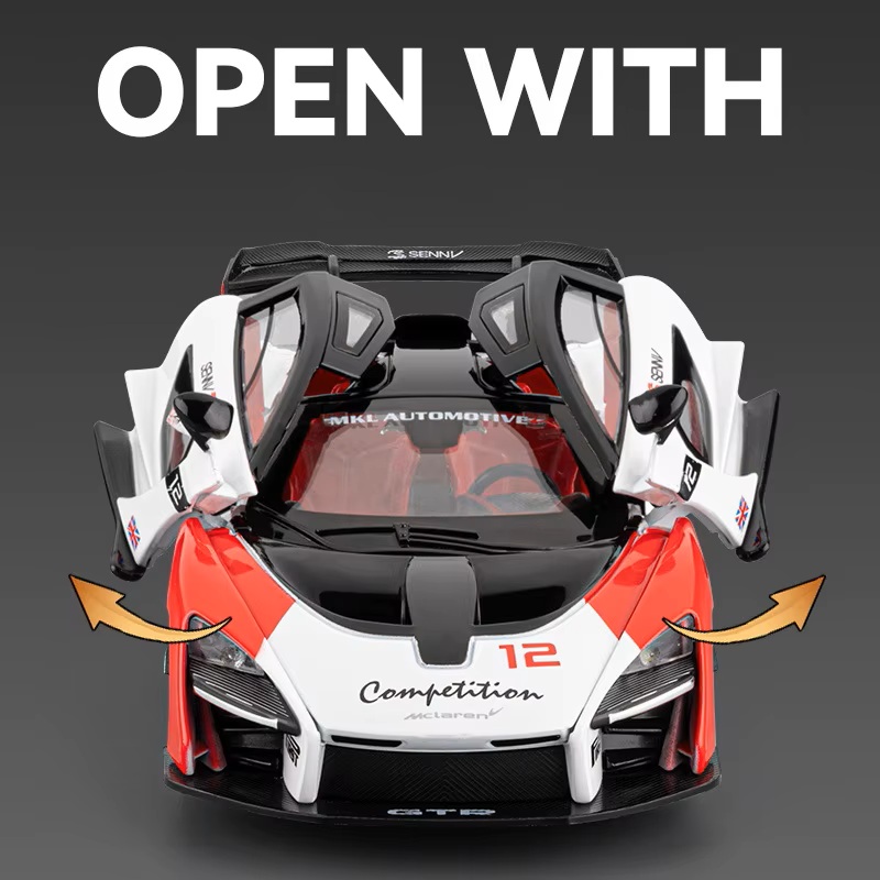 Машинка металлическая McLaren Senna GTR 1:24 Белая