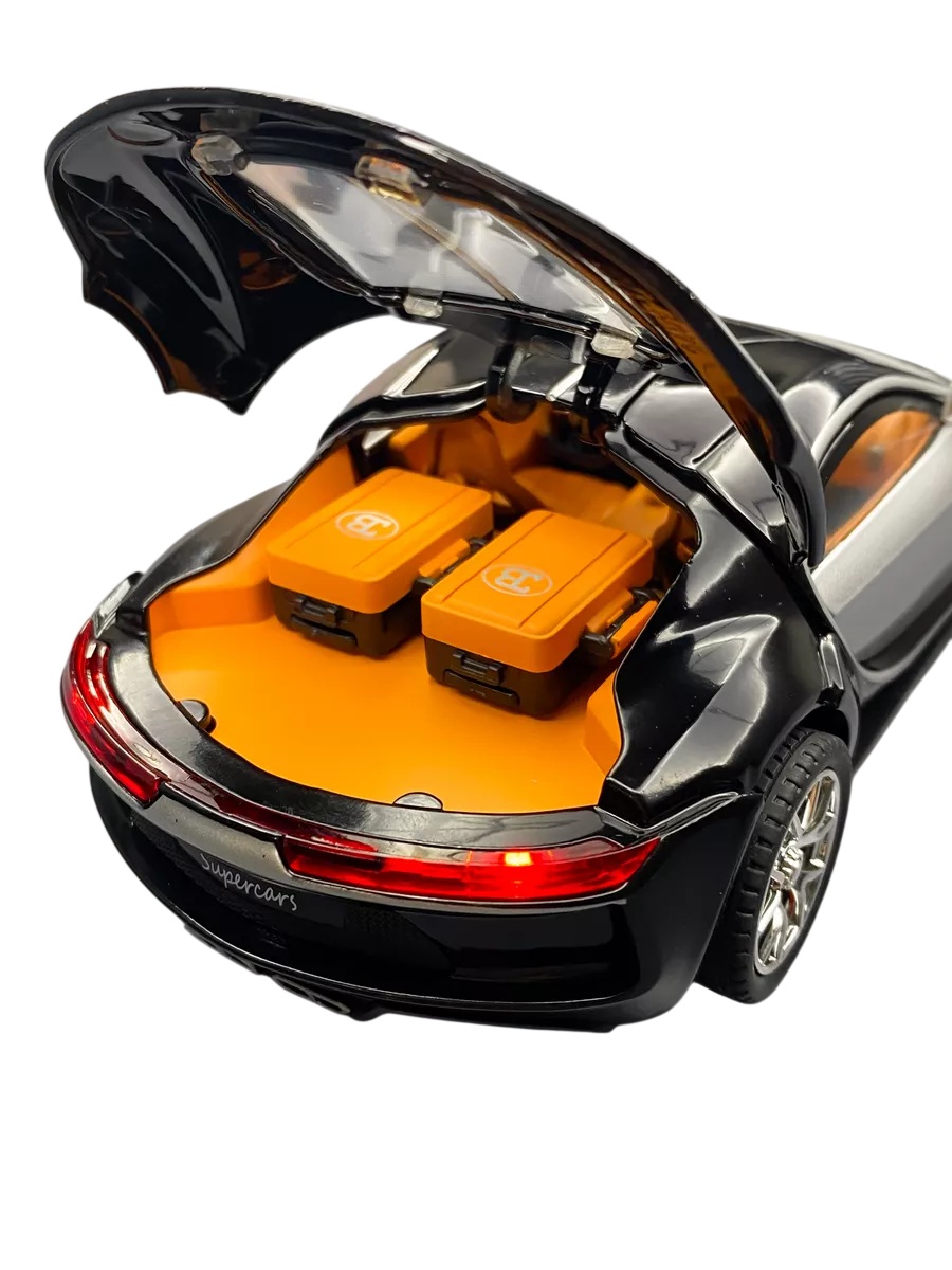 Машинка металлическая Bugatti Atlantic 1:24 Black-Silver