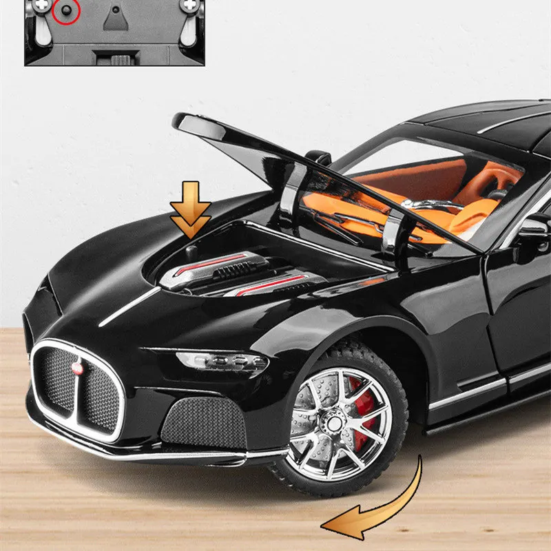 Машинка металлическая Bugatti Atlantic 1:24 Black