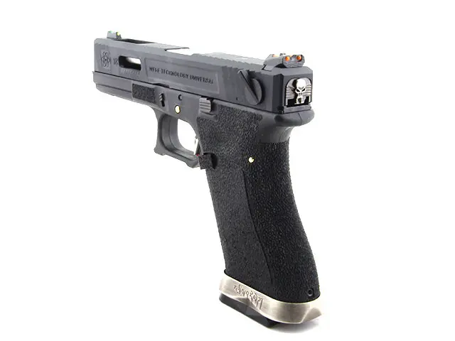 Страйкбольный пистолет WE Glock 18 G-Force (WE-G002WET-5, черн. рамка,хром.ствол)