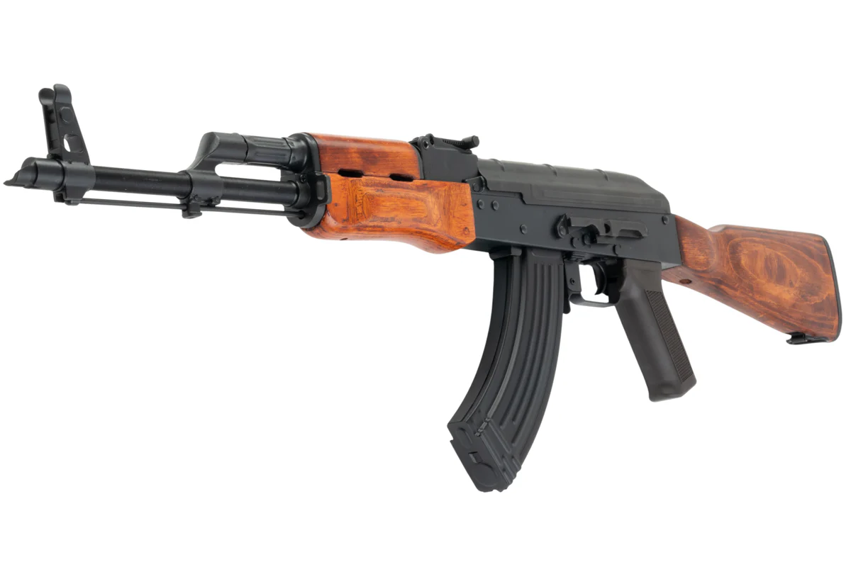 Страйкбольный автомат CYMA CM056M RKM PLATINUM (деревянный приклад, сталь), 120 м/с, чёрный/дерево