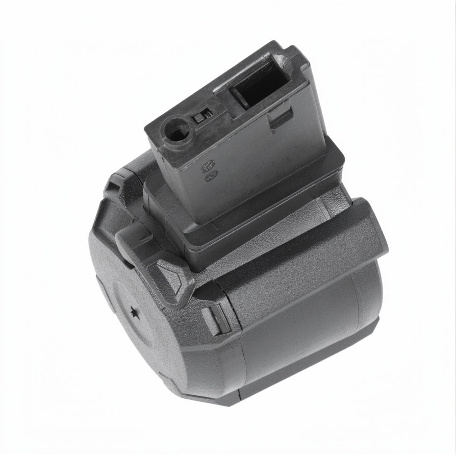Магазин бункерный CYMA HY-402 (Voice Control) для M4/STANAG, электрический, 1200 шаров, чёрный