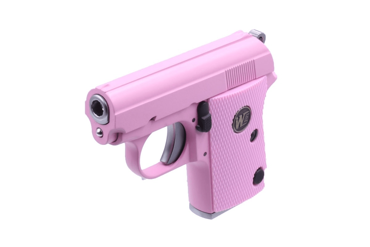 Страйкбольный пистолет WE Colt .25 GBB (WE-CT001-PK), розовый, 6 мм, Blowback