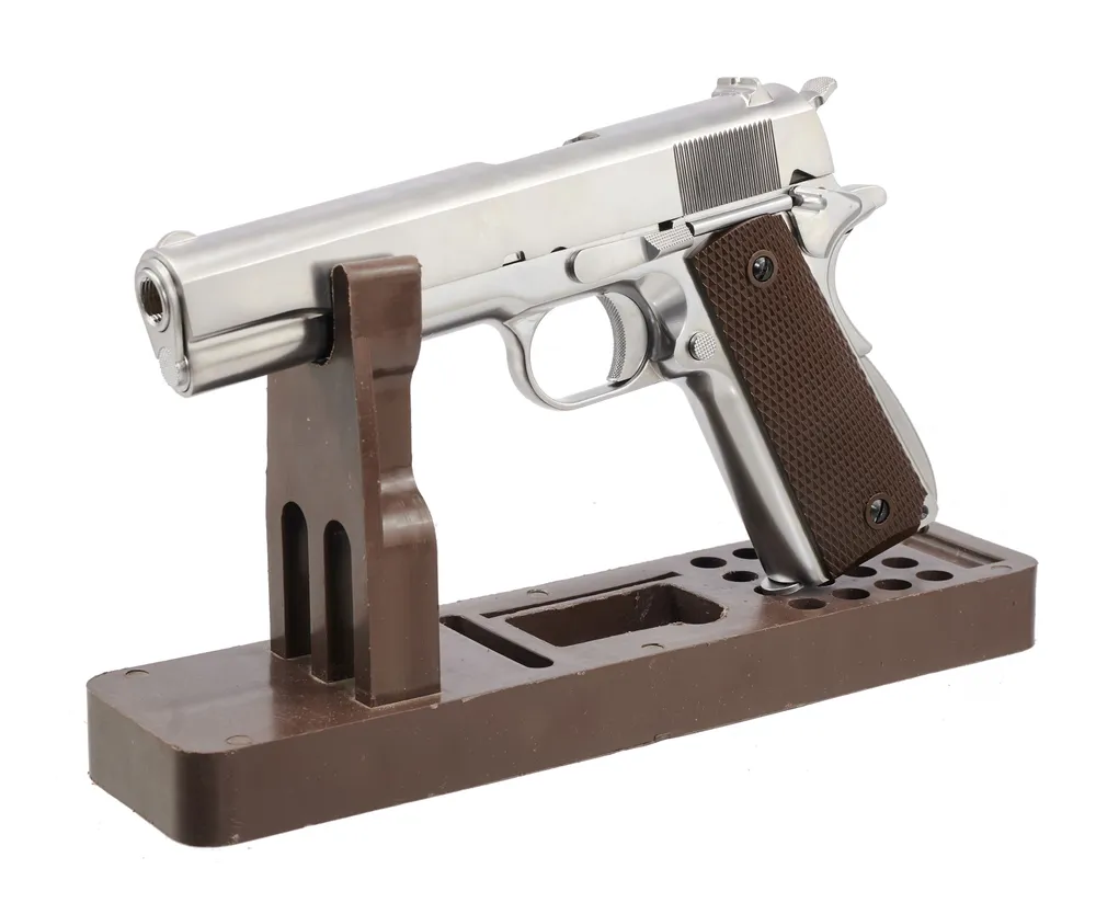 Страйкбольный пистолет WE Colt M1911A1 Gen 2 CO₂ Silver (WE-E017C-SV) — блоубэк, 6 мм