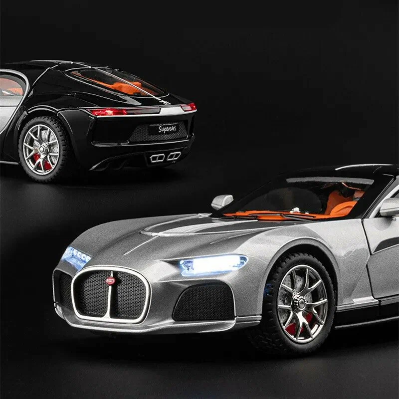 Машинка металлическая Bugatti Atlantic 1:24 Black-Silver